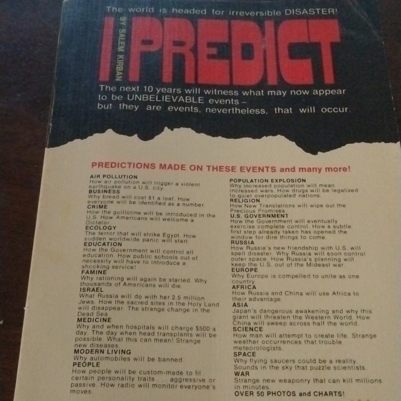 I Predict, book from the 70's - Picture 2 of 6